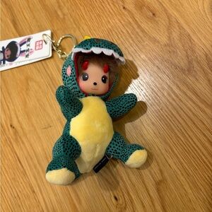 Green Dinosaur Plush Keychain or Bag Charm